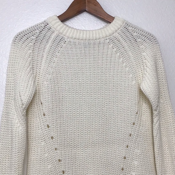 dip Sweaters Dip Womens Highlow Long Sleeve Cream Ribbed Xs Poshmark